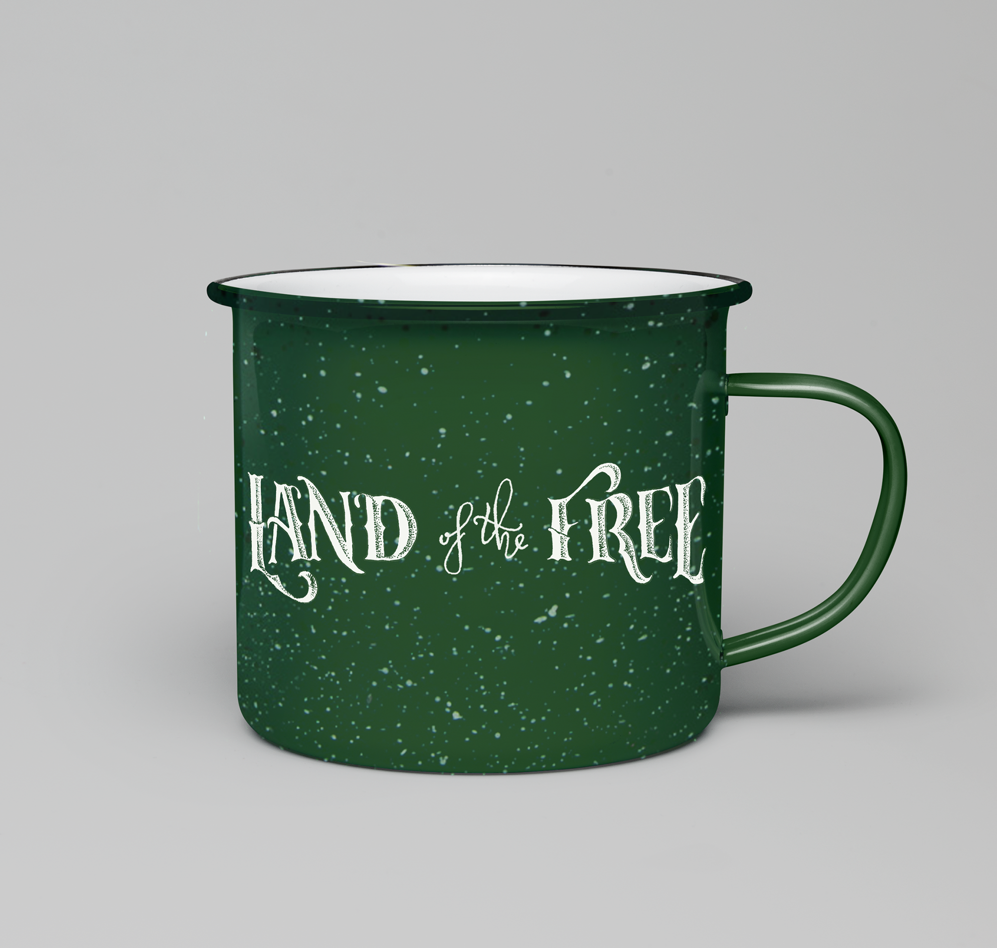 Campfire mug, Land of the Free brand design, Talia Cotton