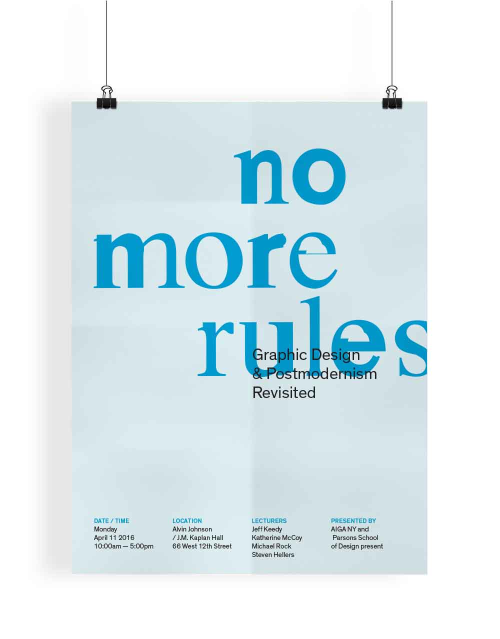 No More Rules Poster, No More Rules Conference, Talia Cotton
