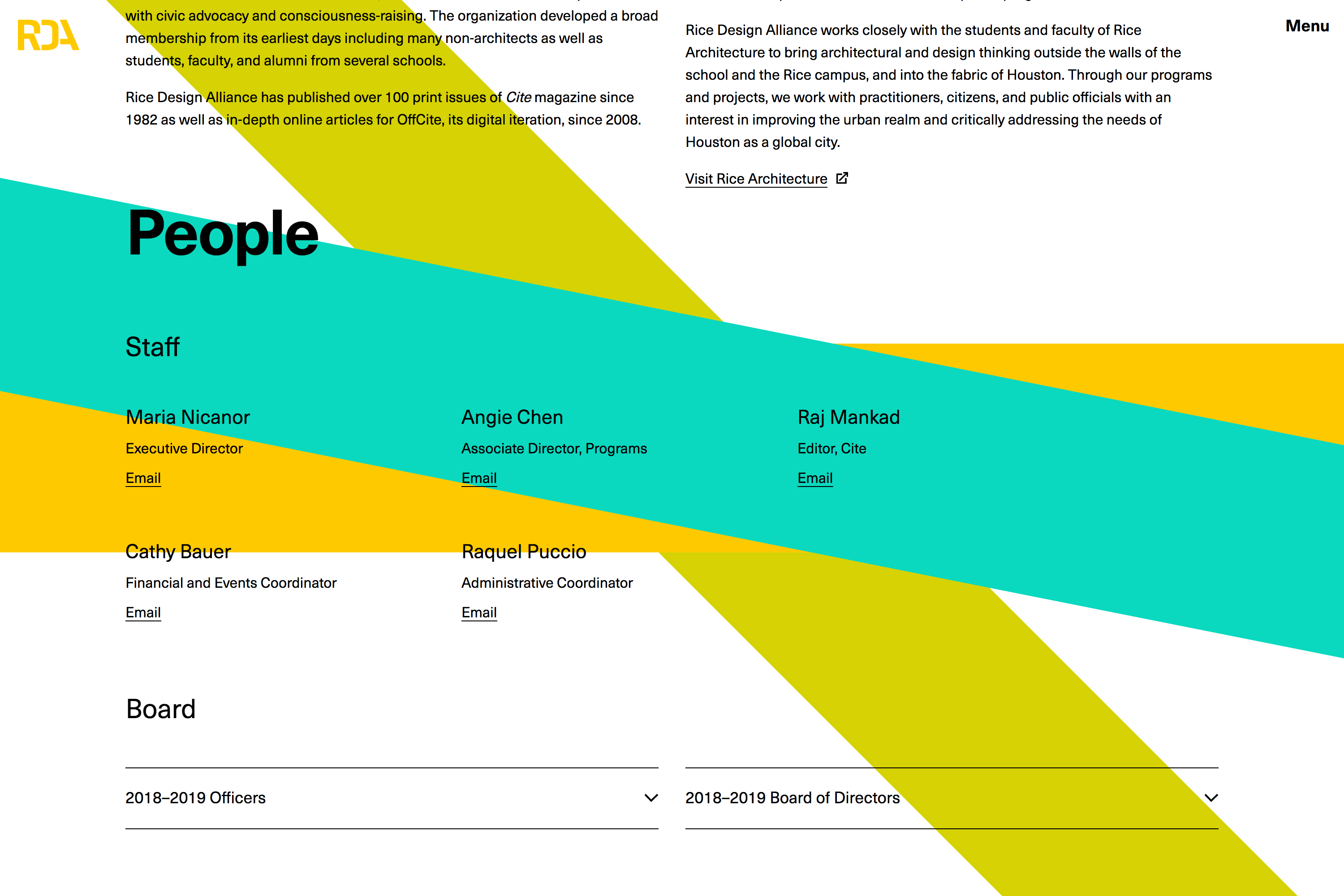 People, Rice Design Alliance website, Talia Cotton and The Original Champions of Design