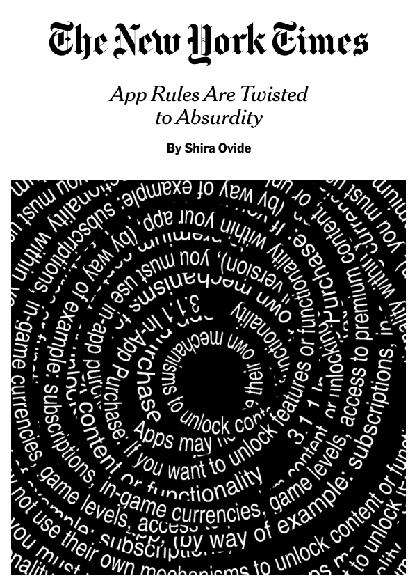 Animated thumbnail for “App Rules are Twisted to Absurdity” by Talia Cotton
