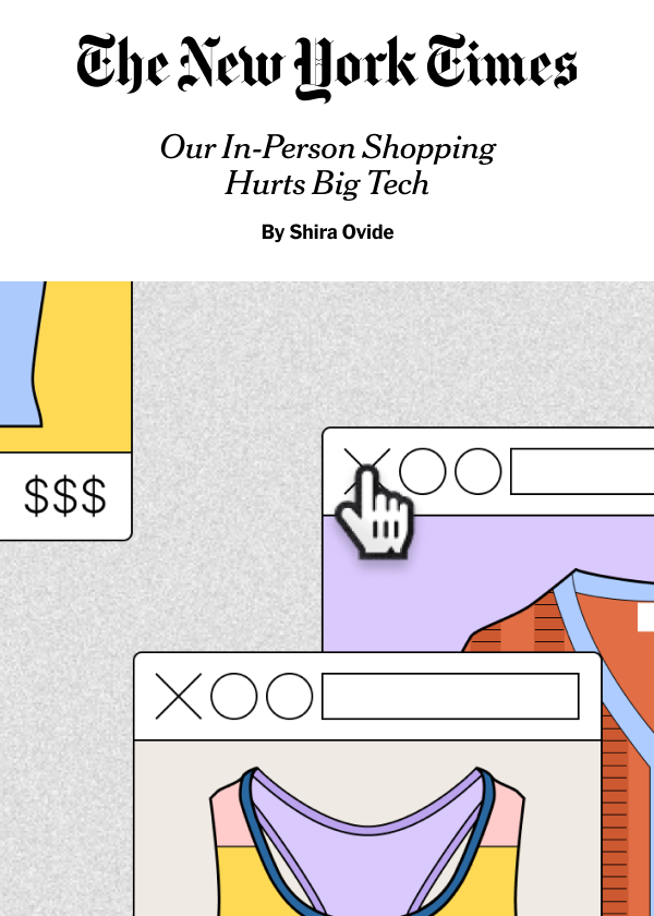 Animated thumbnail for “Our In-Person Shopping Hurts Big Tech” by Talia Cotton